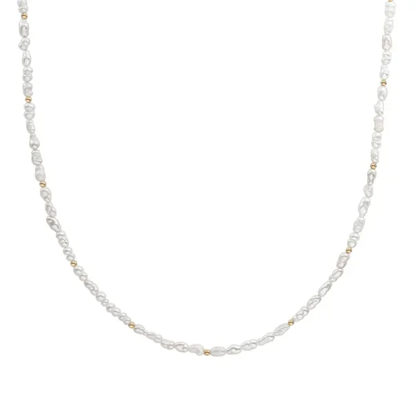 Parel Kralenketting 2mm  - Goudkleurig