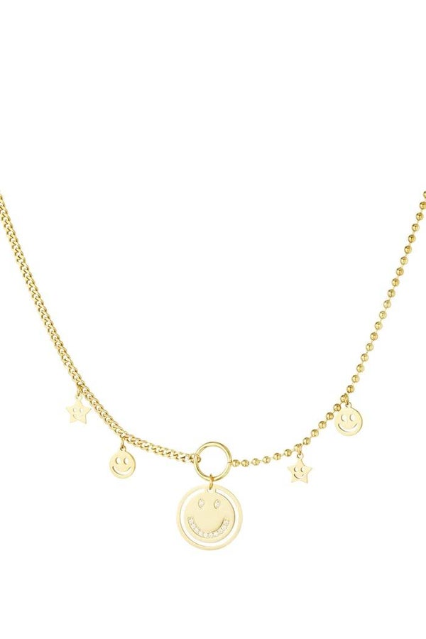 Stainless steel - Light up the day ketting - Goud kleur