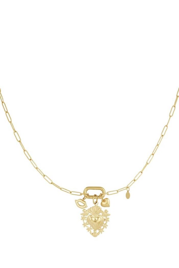 Stainless steel - Charm haven ketting - Goud kleur