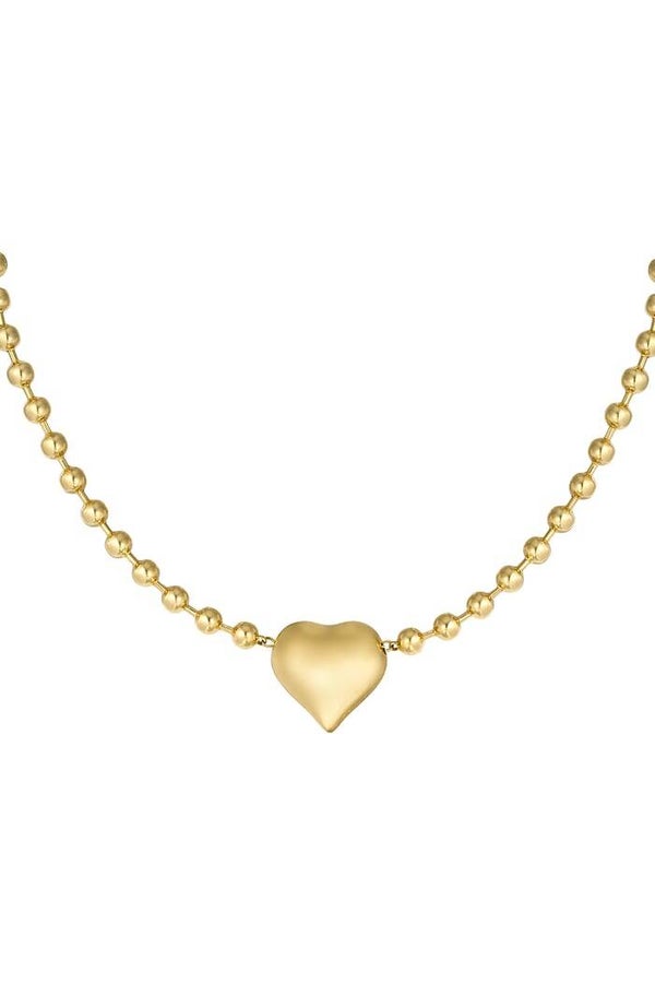 Stainless teel - Ketting big heart - Goud kleur