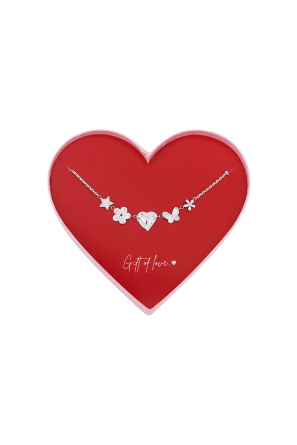 Gift of love Stainless steel Butterfly love - Zilver kleur