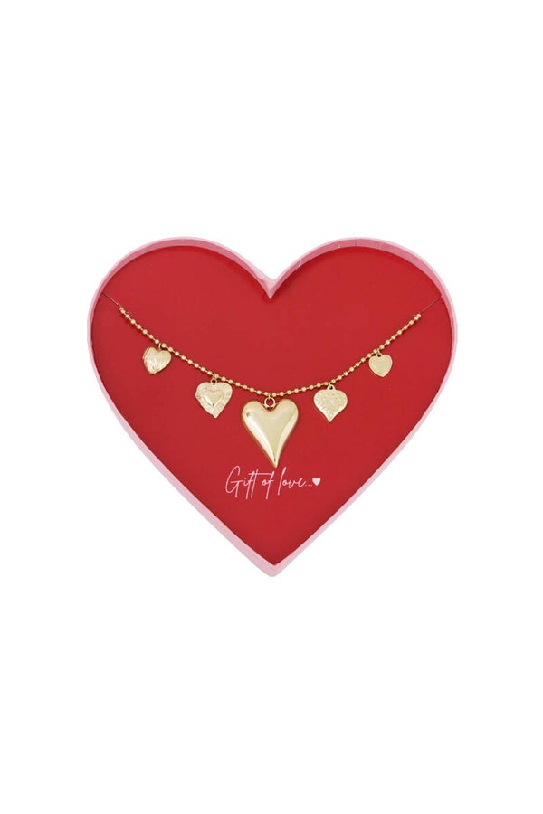 Gift of love Stainless steel loved Ketting - Goud kleur