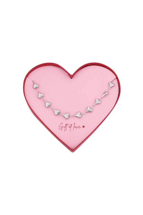 Gift of love Stainless steel chain van Liefde - Zilver kleur