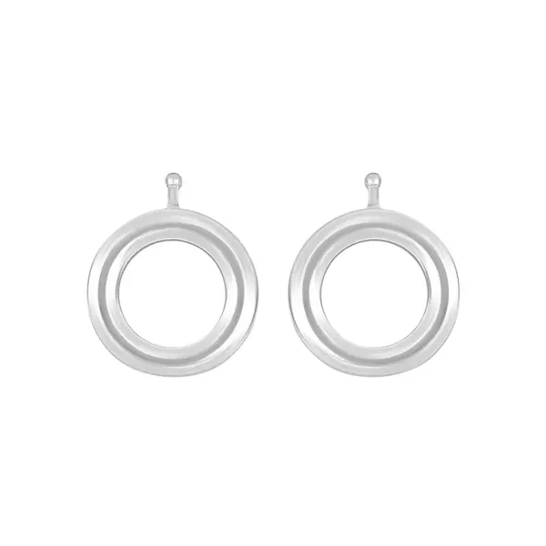 Heide Heinzendorff, Systeemhanger E71, paar, 15x15mm, cirkel, zilver 925