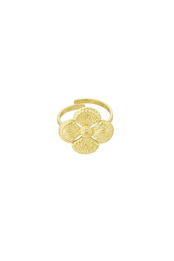 Stainless steel ring - Luxe clover