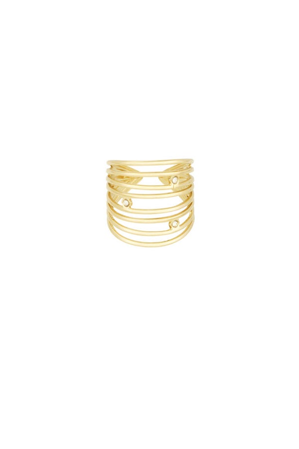 Stainless steel ring - layered glow
