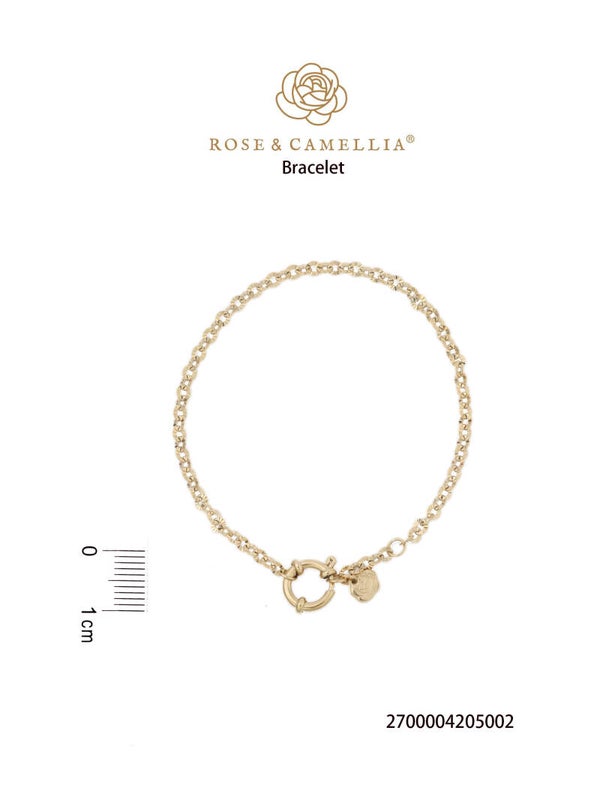 Rose & Camellia stainless steel clipon armbandje