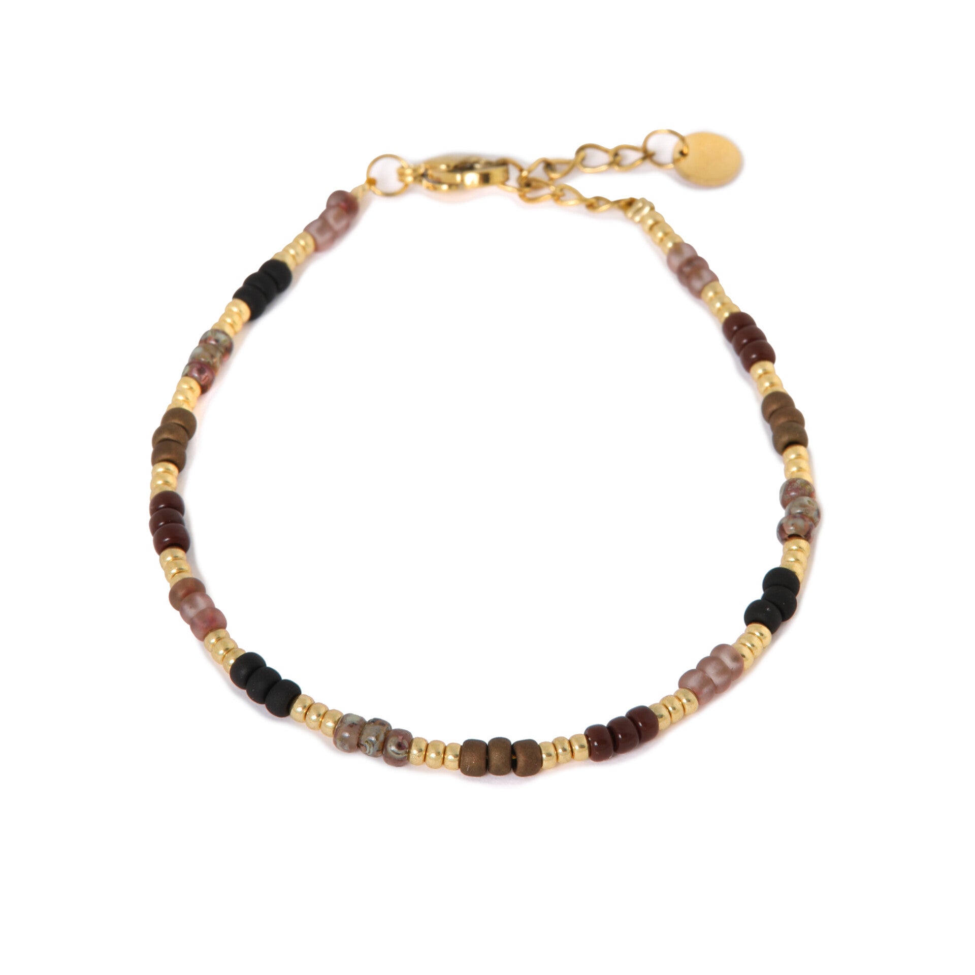 Label Kiki - Mocha rainbow bracelet gold