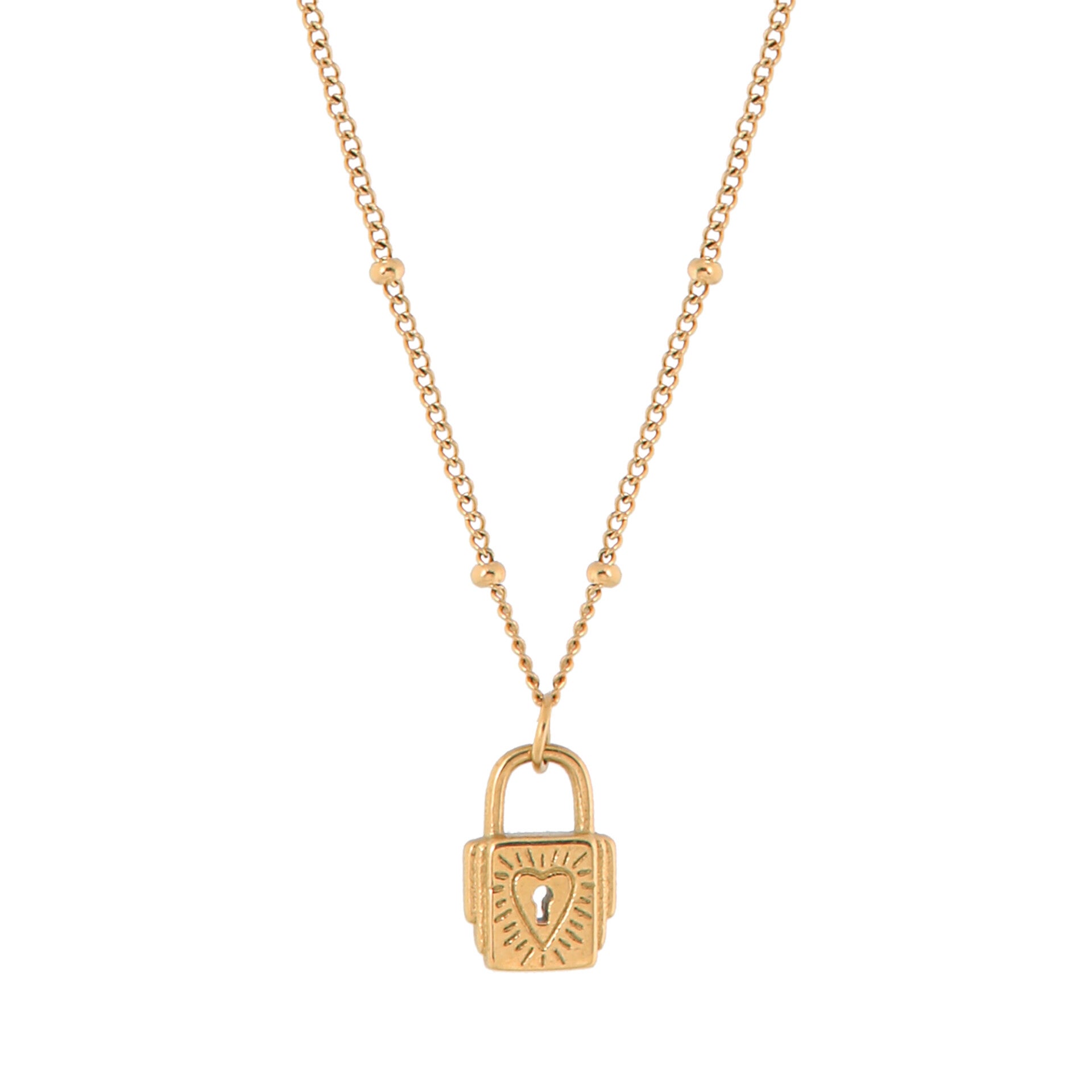 Label Kiki - Lock of love necklace gold