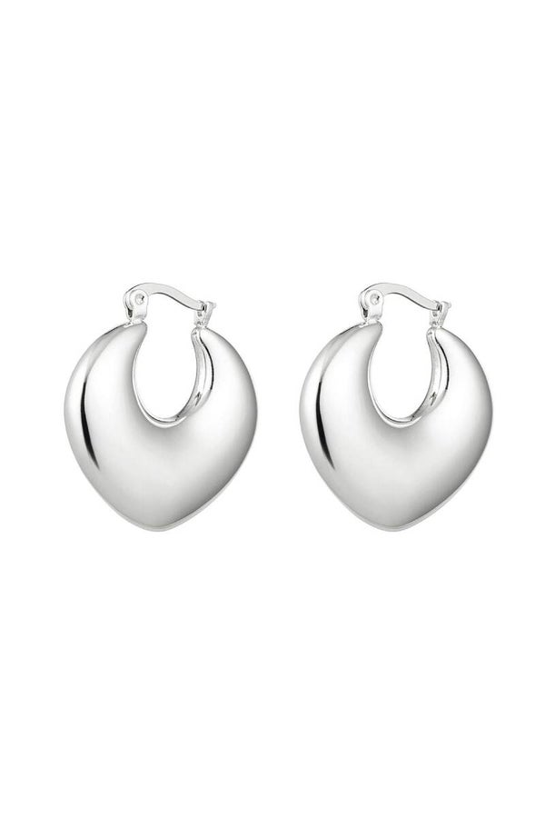Oorbellen chique - zilver of goud  Stainless Steel, 3,5 cm