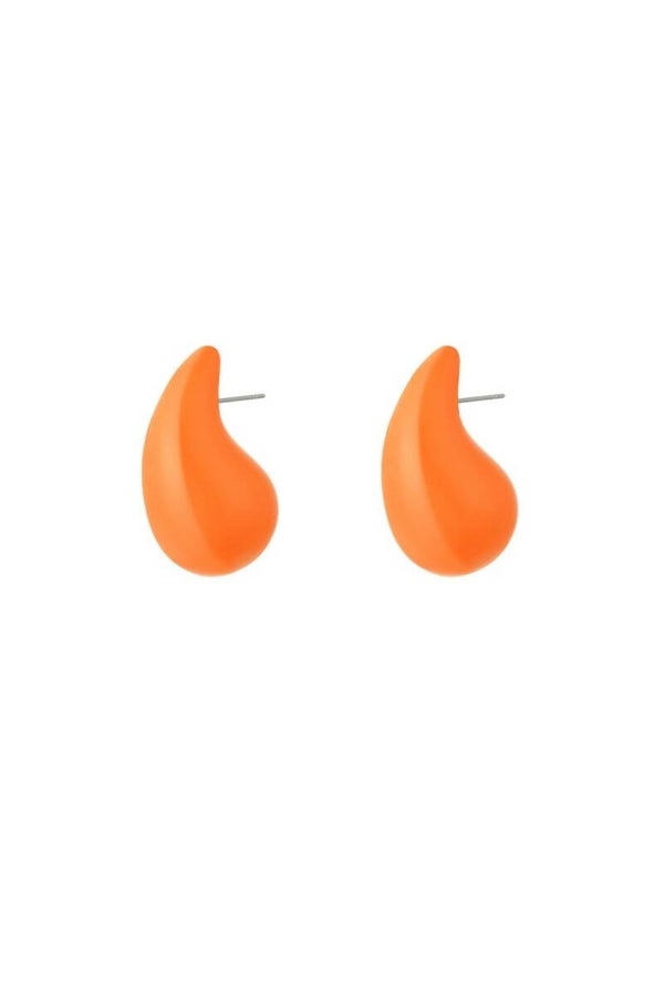 Gekleurde druppel oorbellen - Oranje