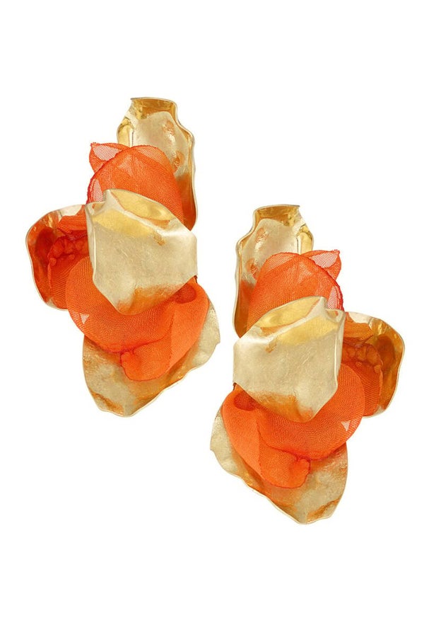 Oorbellen fall statement - oranje