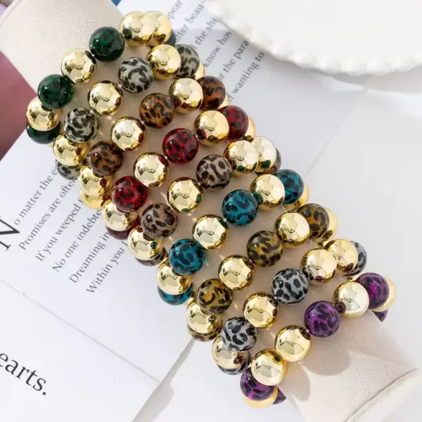 Panter beads armband elastiek in 10 kleuren