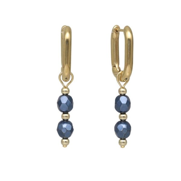 Camps en Camps - oorringen Hematite