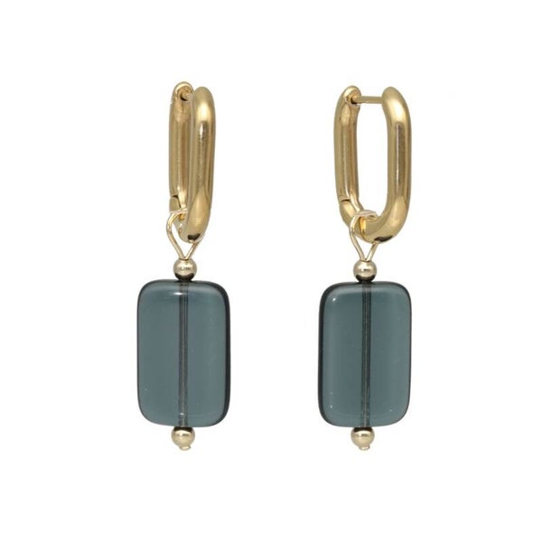 Camps en Camps - Denim glass oorbellen