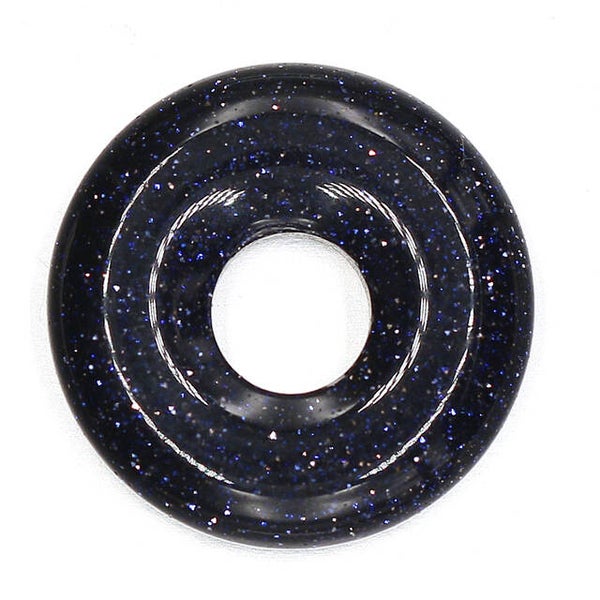Edelstenen donut - diameter 18 mm - Blue Sandstone