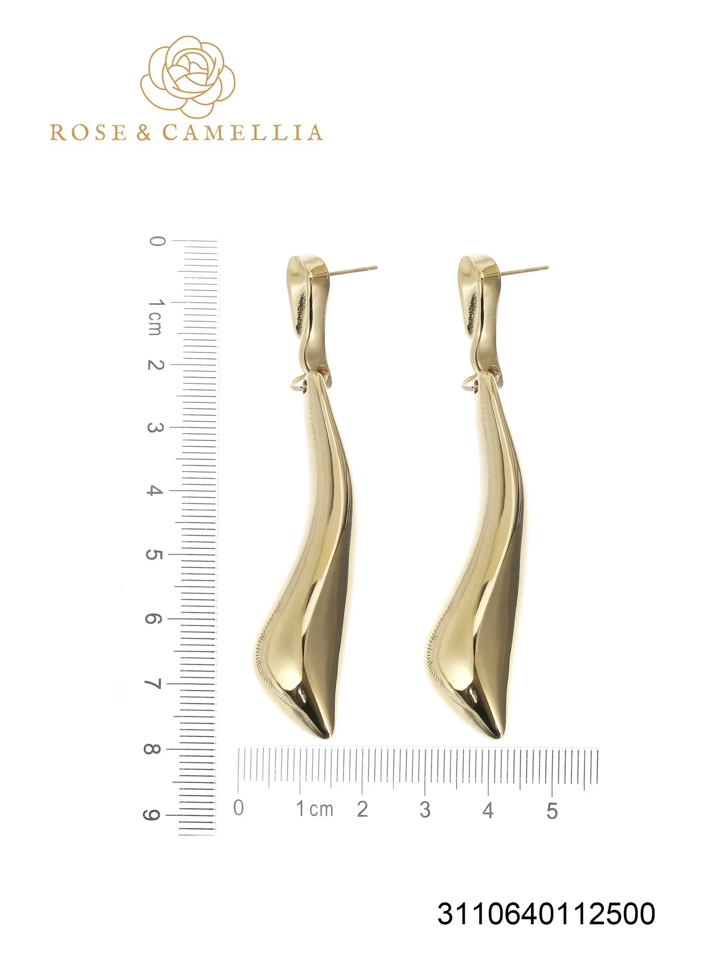 Rose en Camellia - oorbel