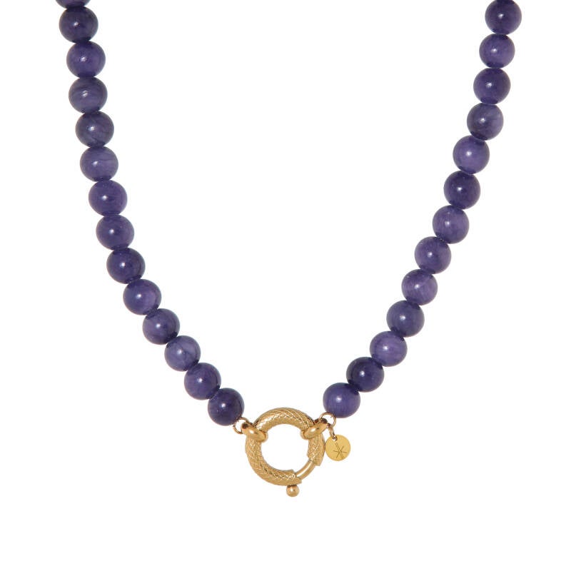 Label Kiki - Indigo snake necklace