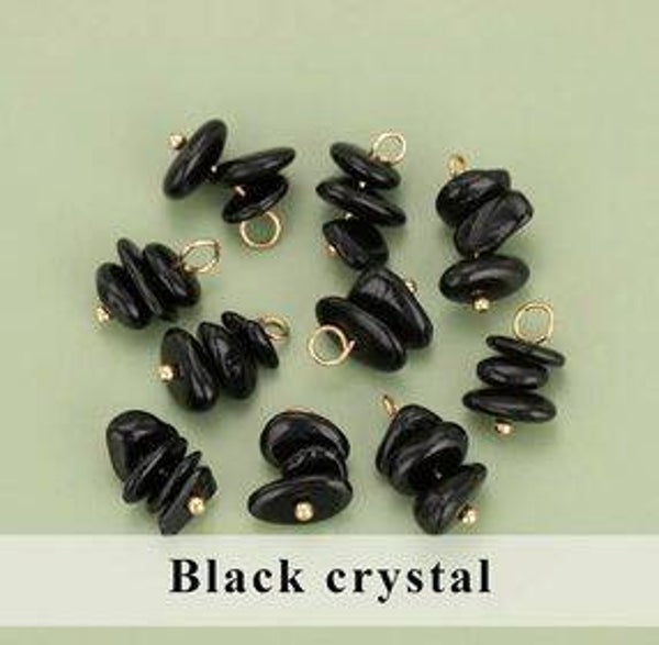 Edelstenen donuts, 18 karaat verguld op koper - black kristal