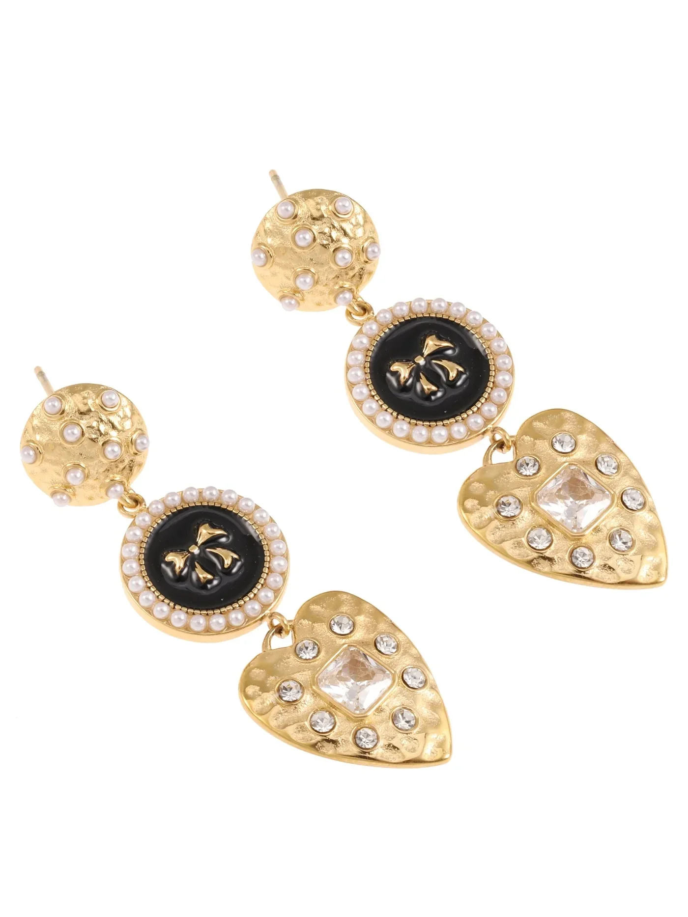 Rose en Camellia - oorbel