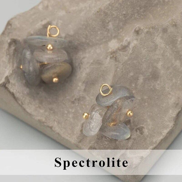 Edelstenen donuts, 18 karaat verguld op koper