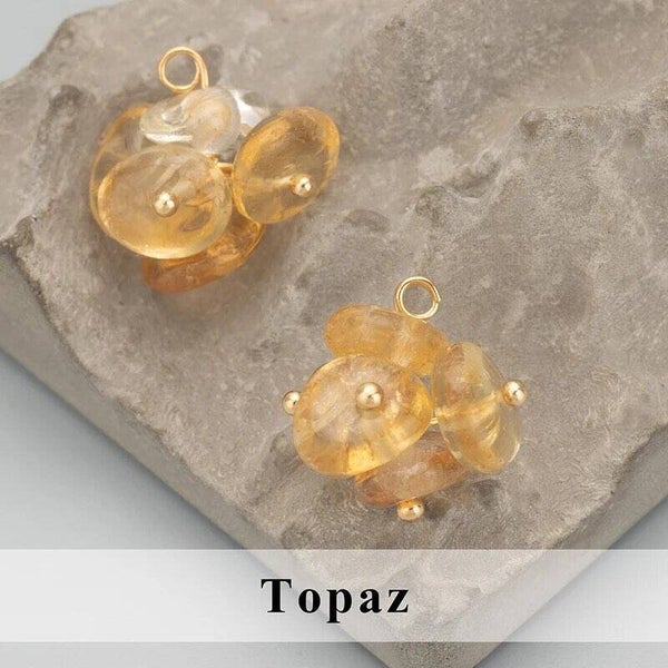 Edelstenen donuts, 18 karaat verguld op koper