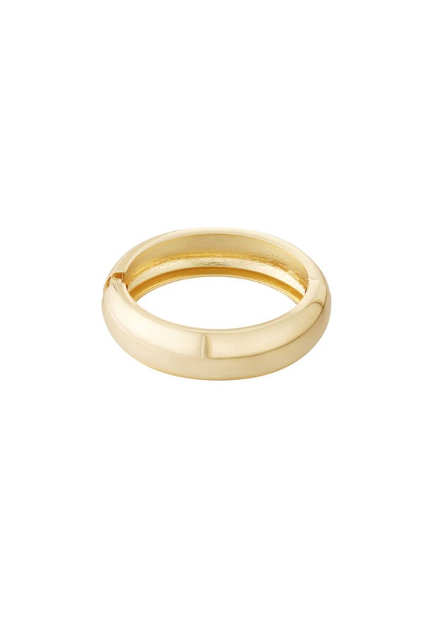 Stainless steel -Golden curve bangle
