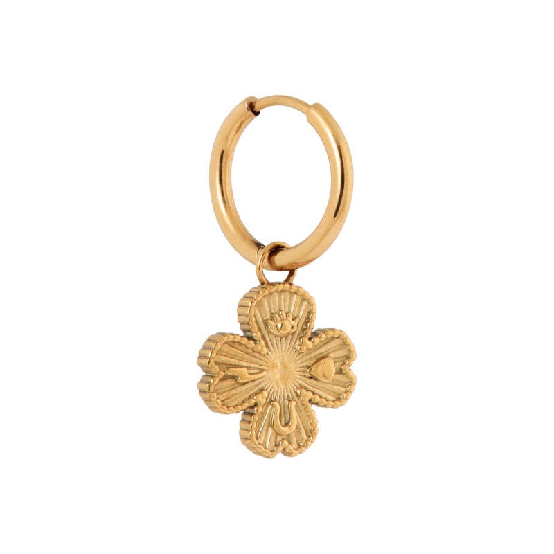 Label Kiki - Wish me luck hoop gold
