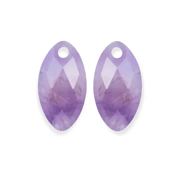 Amethyst Leaf oorbel edelstenen