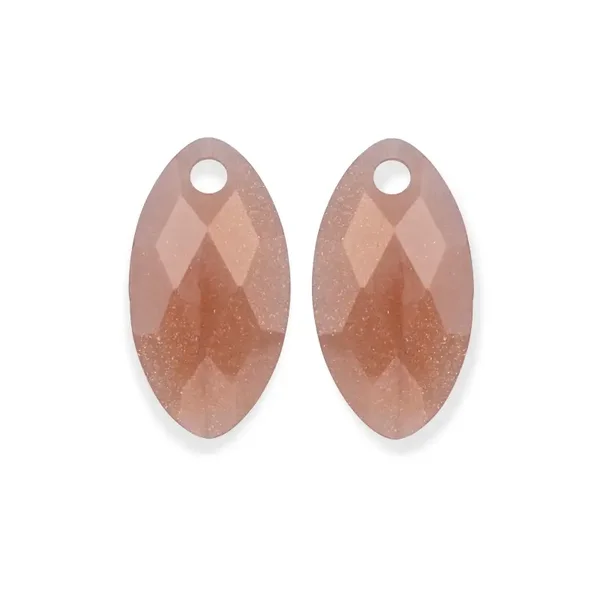 Sunstone Leaf oorbel edelstenen