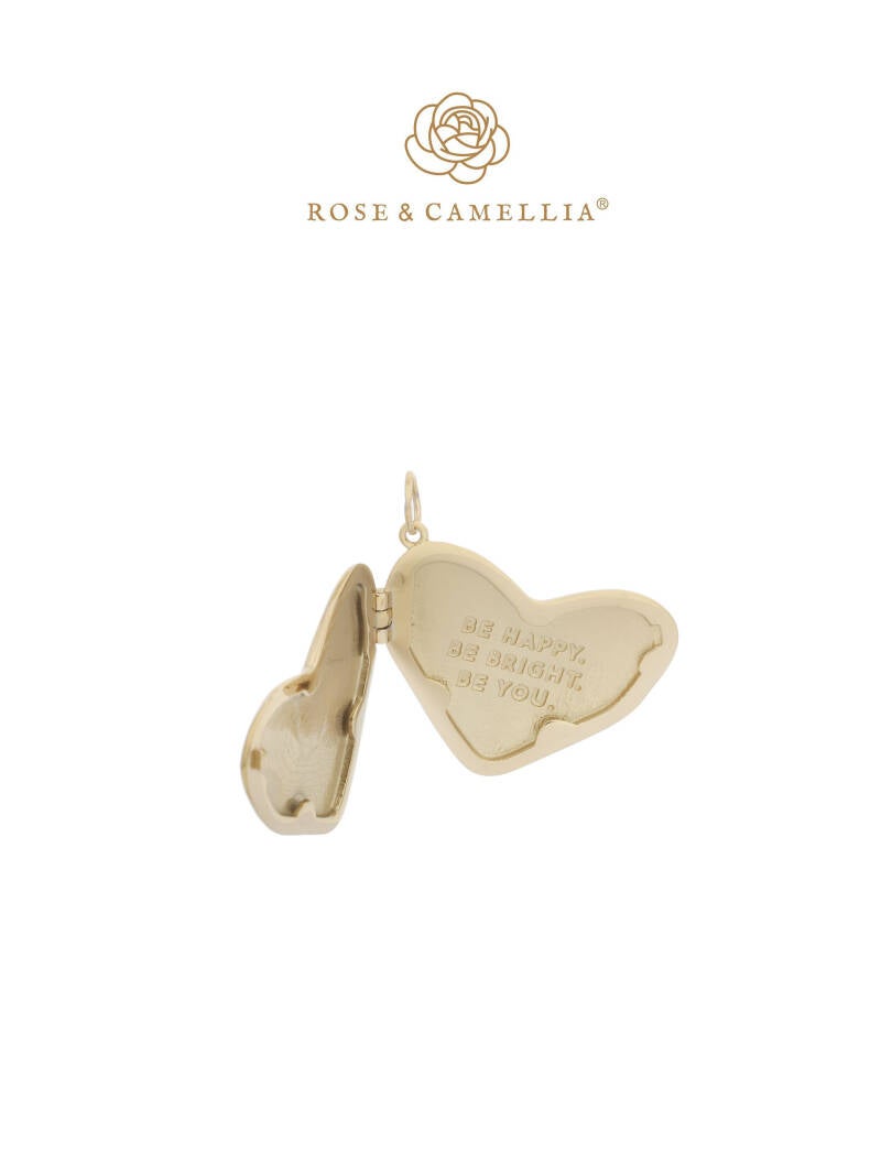 Rose & Camellia bedel stainless steel hart medaillon