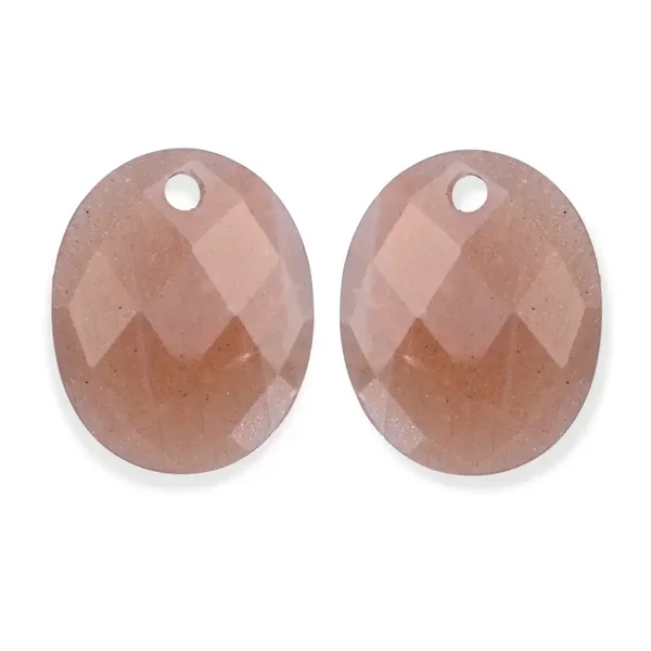 Sunstone Large Oval oorbel edelstenen