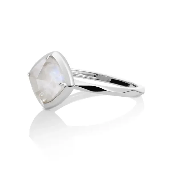 Edge Ring Moonstone - Zilver