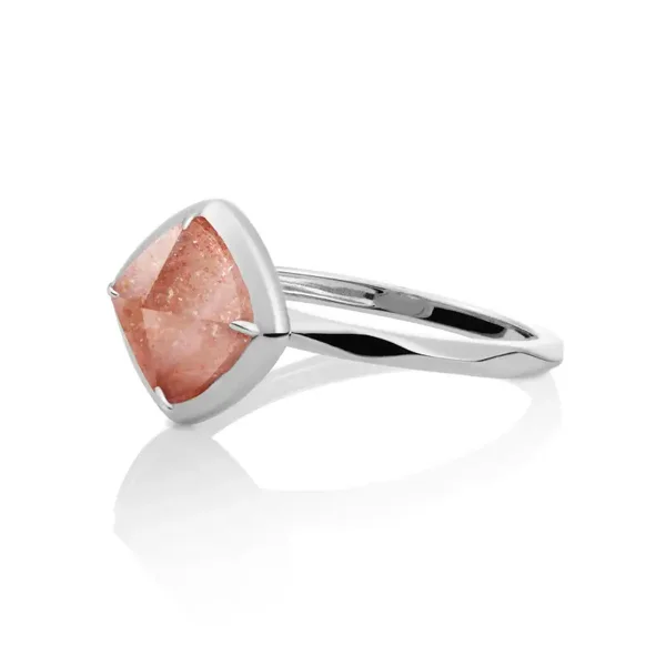 Edge Ring Sunstone  - Zilver