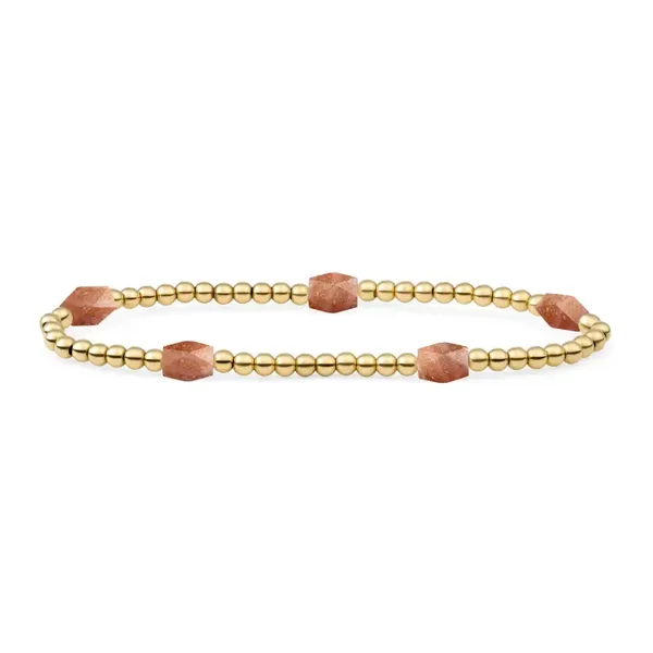 Sunstone Reverse Edge Mix armband - Goud of zilver
