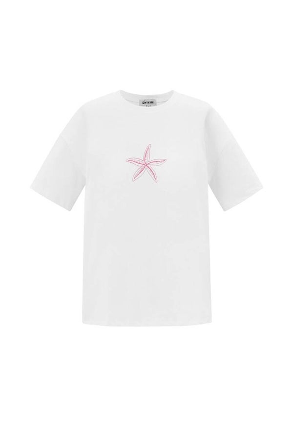 T-shirt beach waves Pink