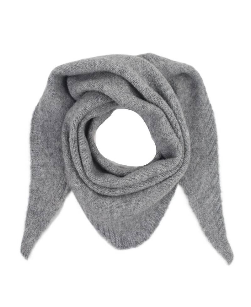 Gebreid klein vierkant halssjaaltje - Grijs