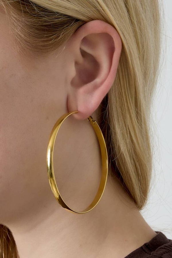 Basic Hoop earrings thick Large
