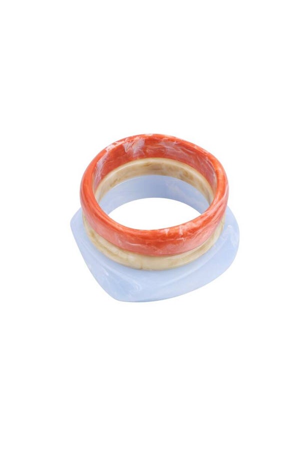 Marmeren set bangles blauw