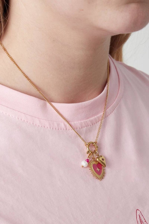 Fuchsia Hart DIY ketting