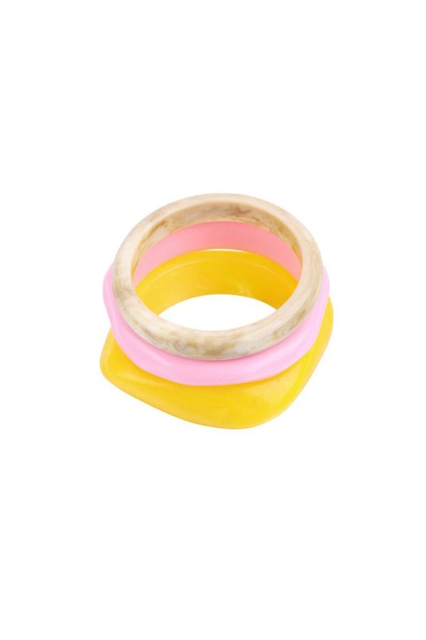 Marmeren set bangles yellow