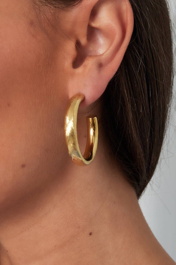 Big bold Hoops gebrusht in het goud of zilver