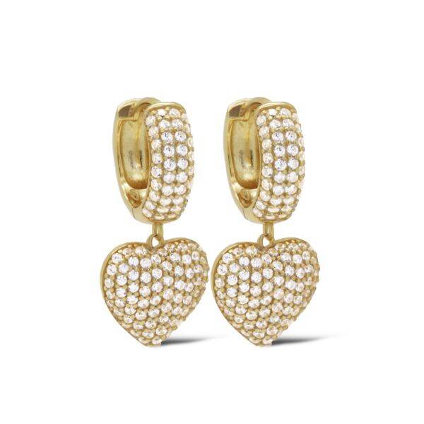 Karma Jewerly -  Hinged Hoops Symbols Zirconia LULEA Heart