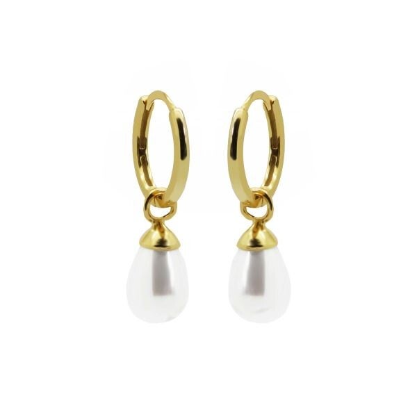 Karma Jewerly - Hinged Hoops Hanging Gem