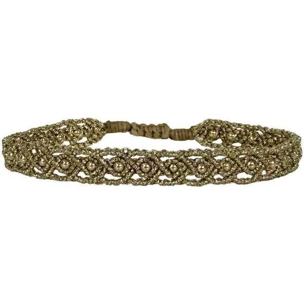 LeJu - Handwoven Roma Bracelet in Gold Tones