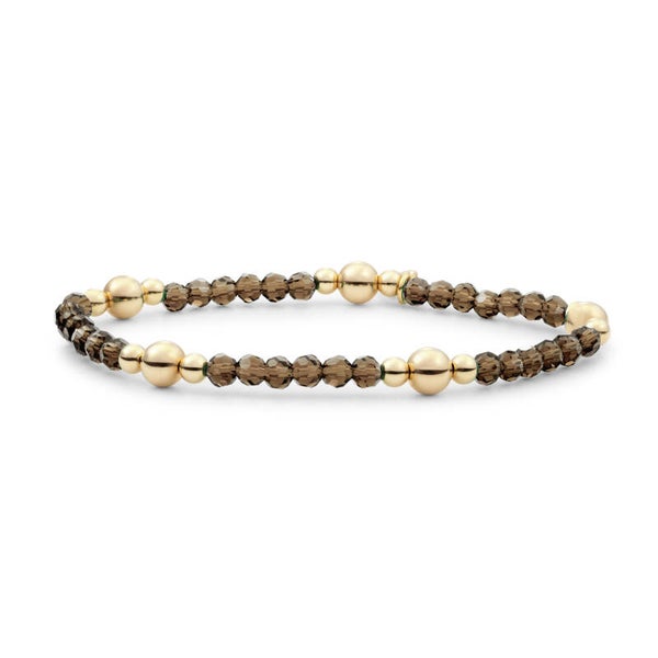 Bracelet | Bold Mix - Smokey Quartz | Gold of Silver