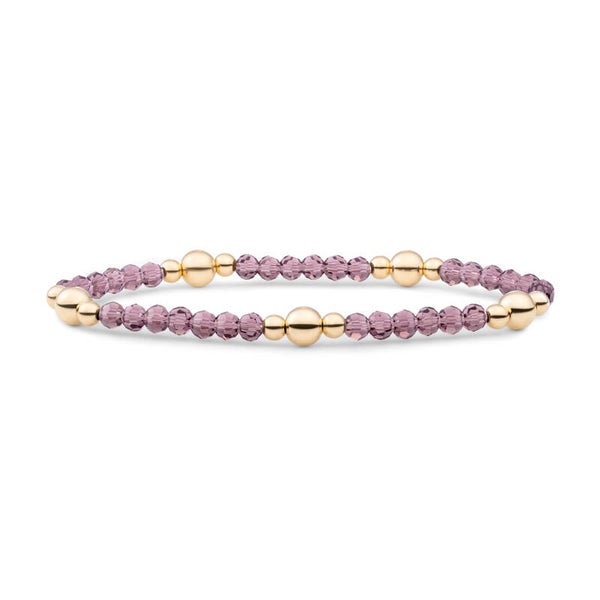 Bracelet | Bold Mix - Aubergine Quartz | Gold of Silver