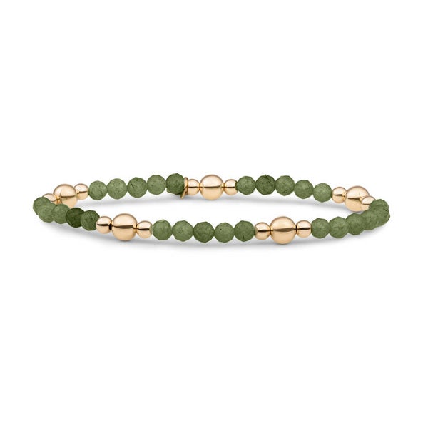 Bracelet | Bold Mix - Lime Jade | Gold of Silver