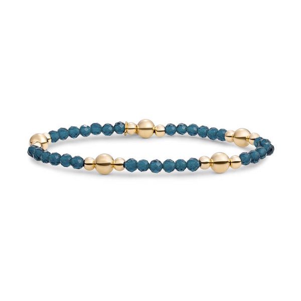 Bracelet | Bold Mix - Ocean Topaz Quartz | Gold of Silver