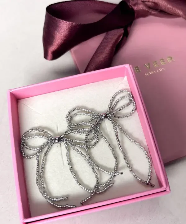 Sale Le Veer - Bows of Joy Earrings Silver